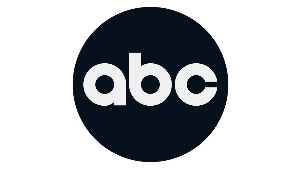 A black and white logo of the abc television network.